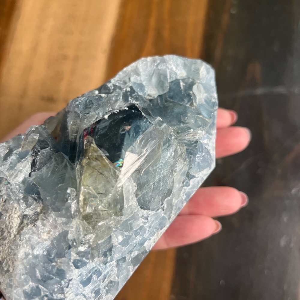 ✨Blue Calcite Crystal Geode✨ - Picture 6 of 7